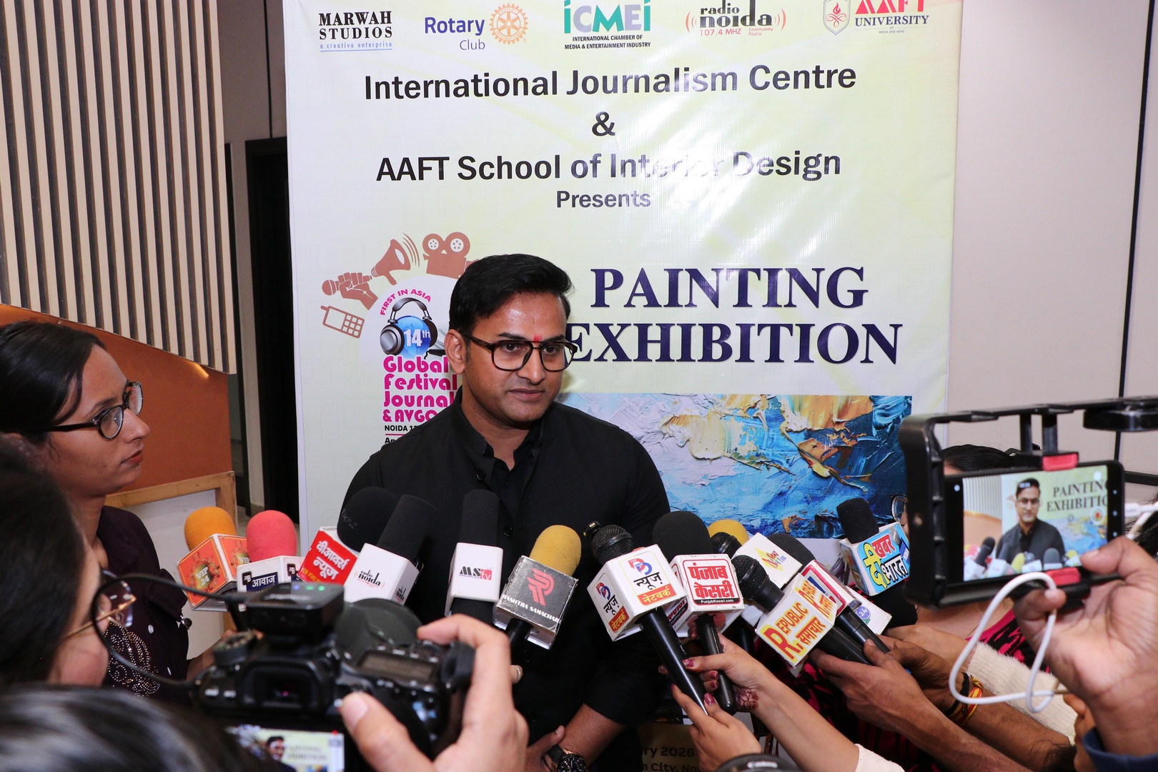 Media coverage at festival venue