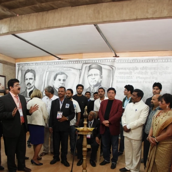 Ashok Nagpure Exhibits Sketches at 2nd Global Festival of Journalism