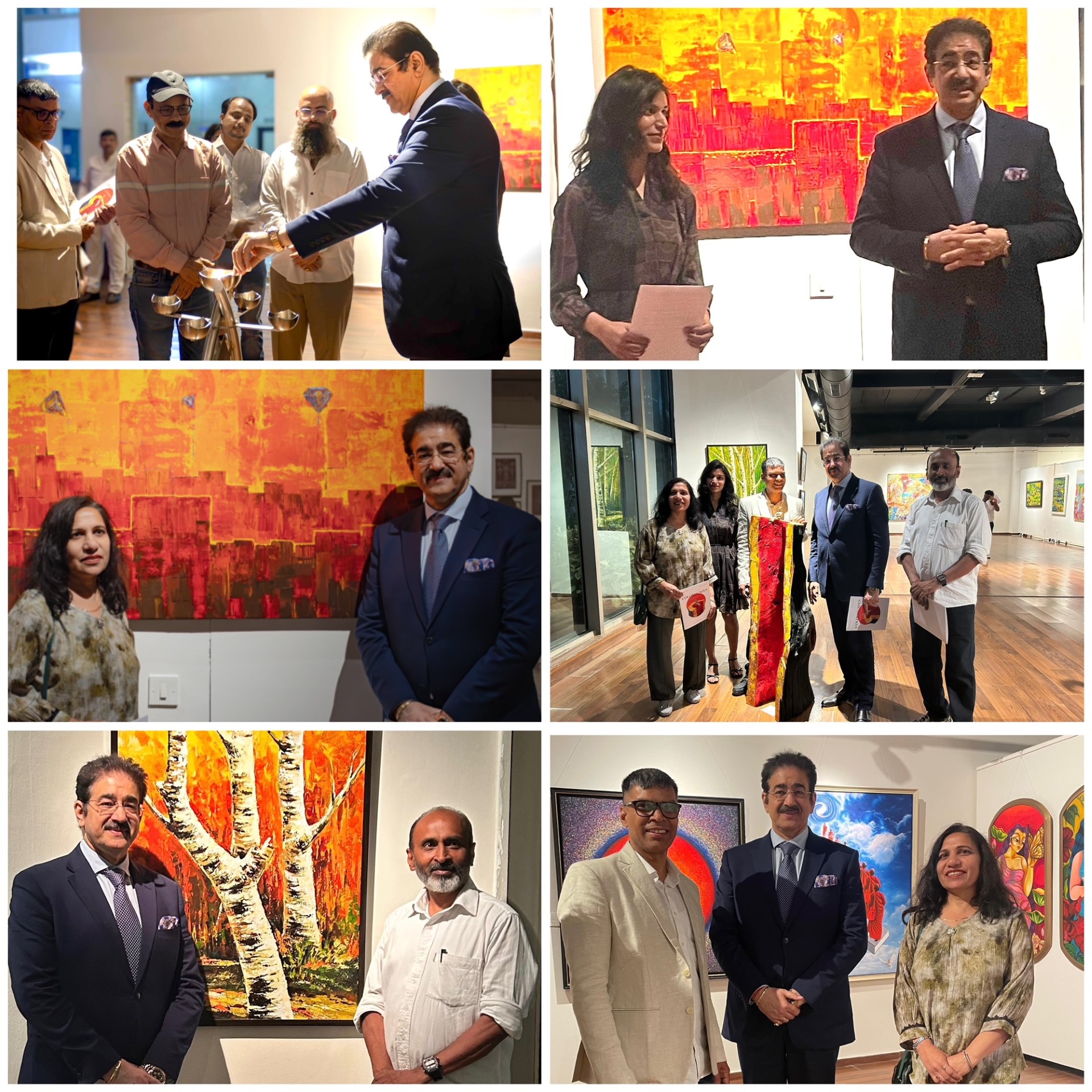 Sandeep Marwah Inaugurates Group Show of Paintings at Stainless Gallery
