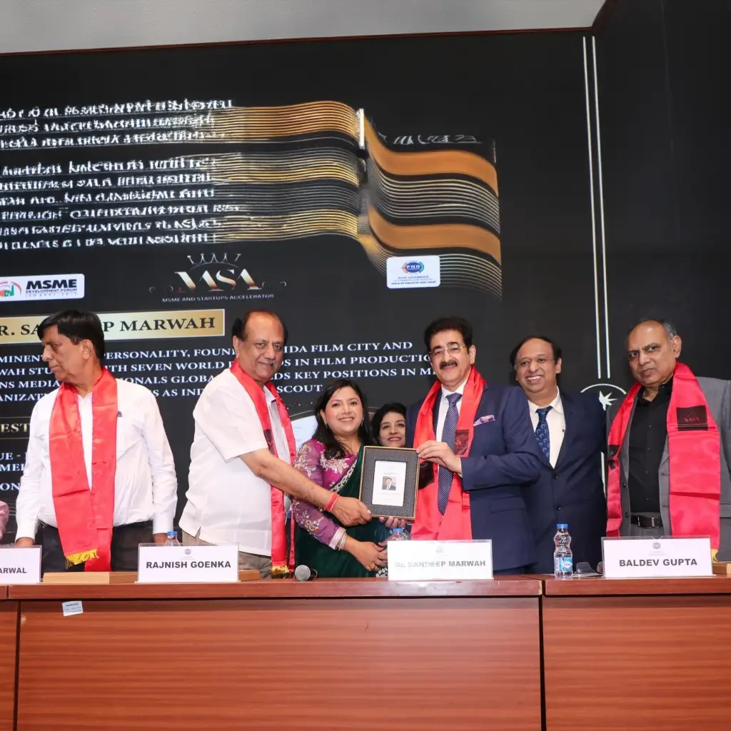 Sandeep Marwah Honoured for His Contribution to the Promotion of MSMEs