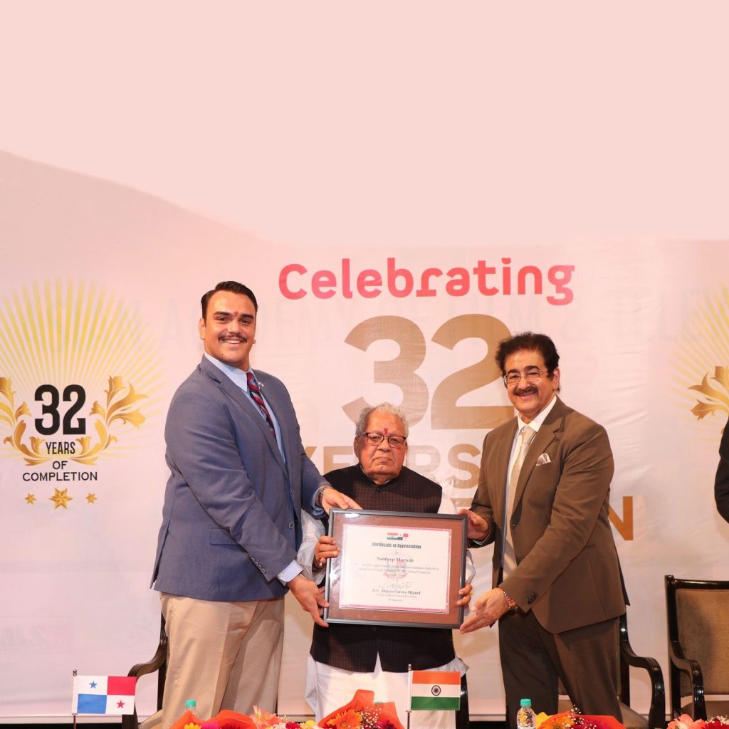Sandeep Marwah Honoured by Ambassador of Panama for His Outstanding Contribution to India–Panama Cultural Relations