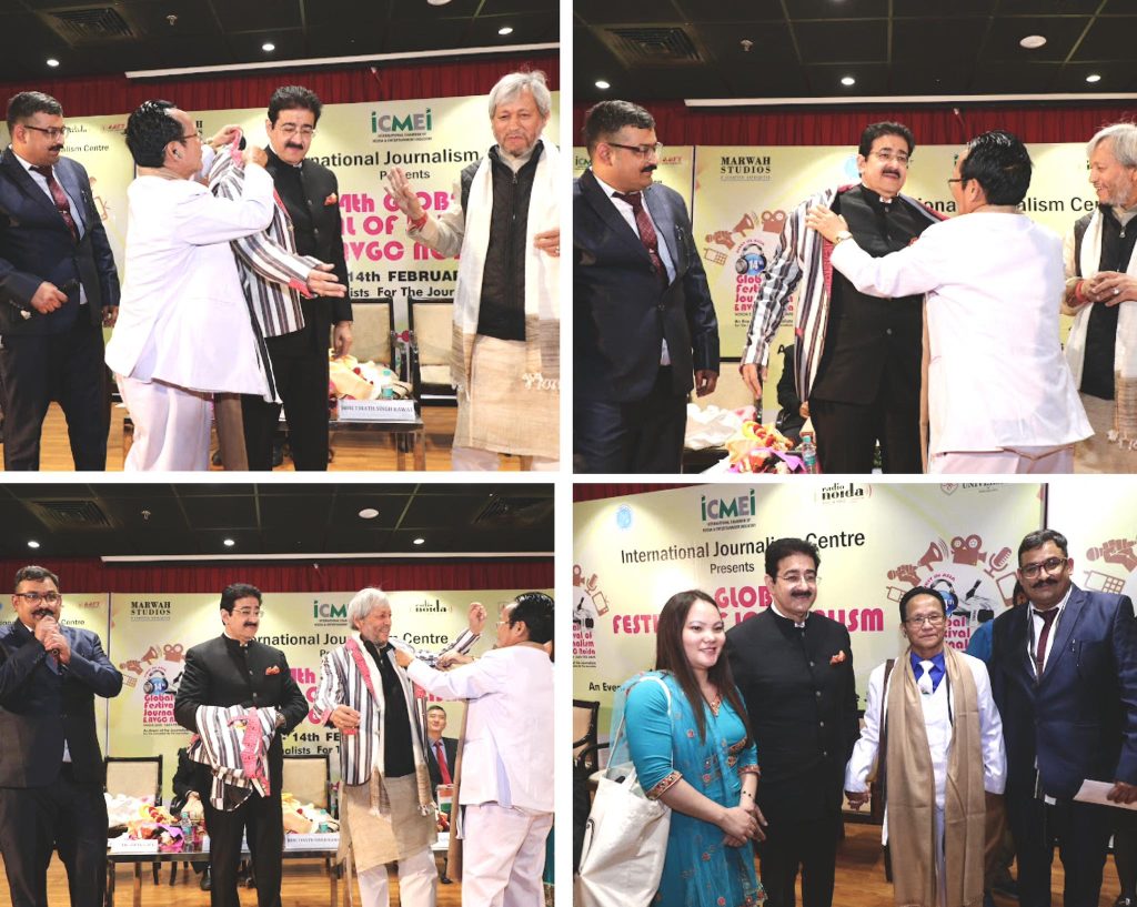 Sandeep Marwah Honoured at 14th Global Festival of Journalism & AVGC by Journalists from North East India