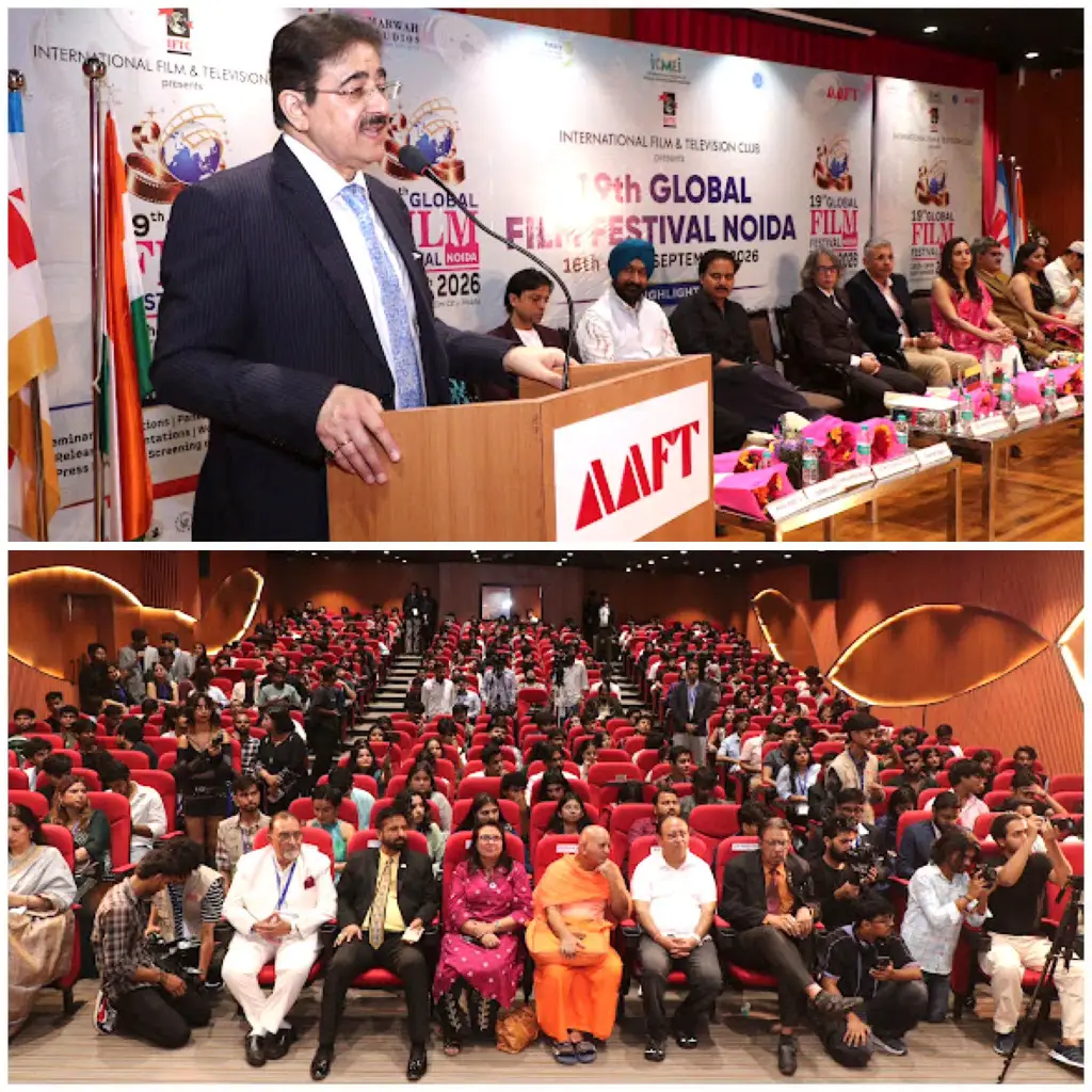 Dr. Sandeep Marwah Highlights Cinema’s Global Influence at 19th Global Film Festival Noida 2026